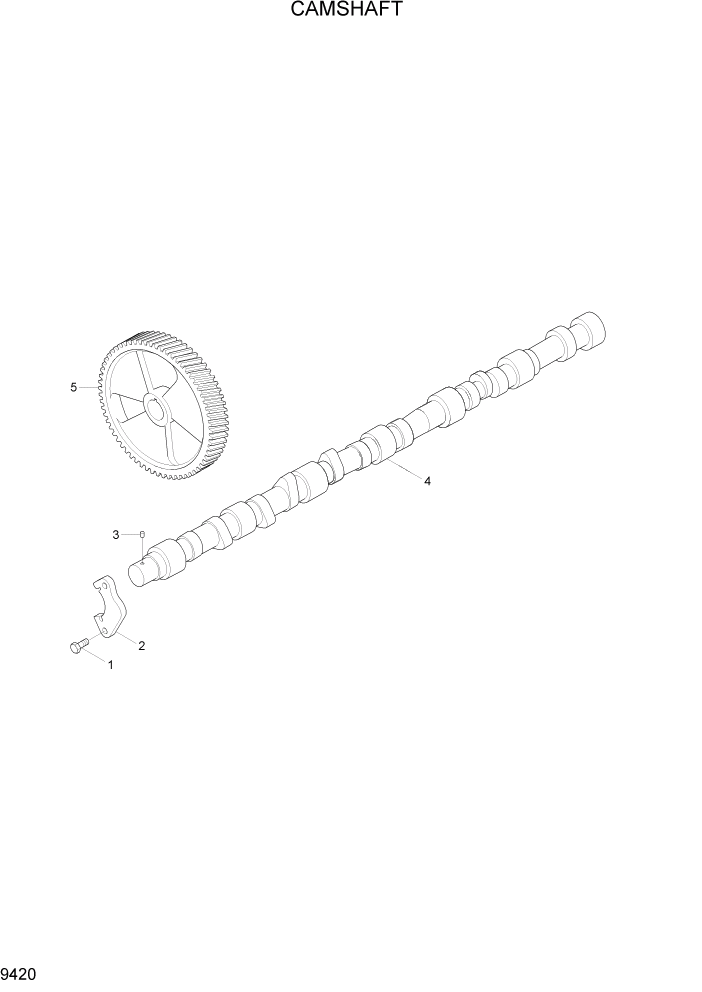 Схема запчастей Hyundai R360LC7A - PAGE 9420 CAMSHAFT ДВИГАТЕЛЬ БАЗА