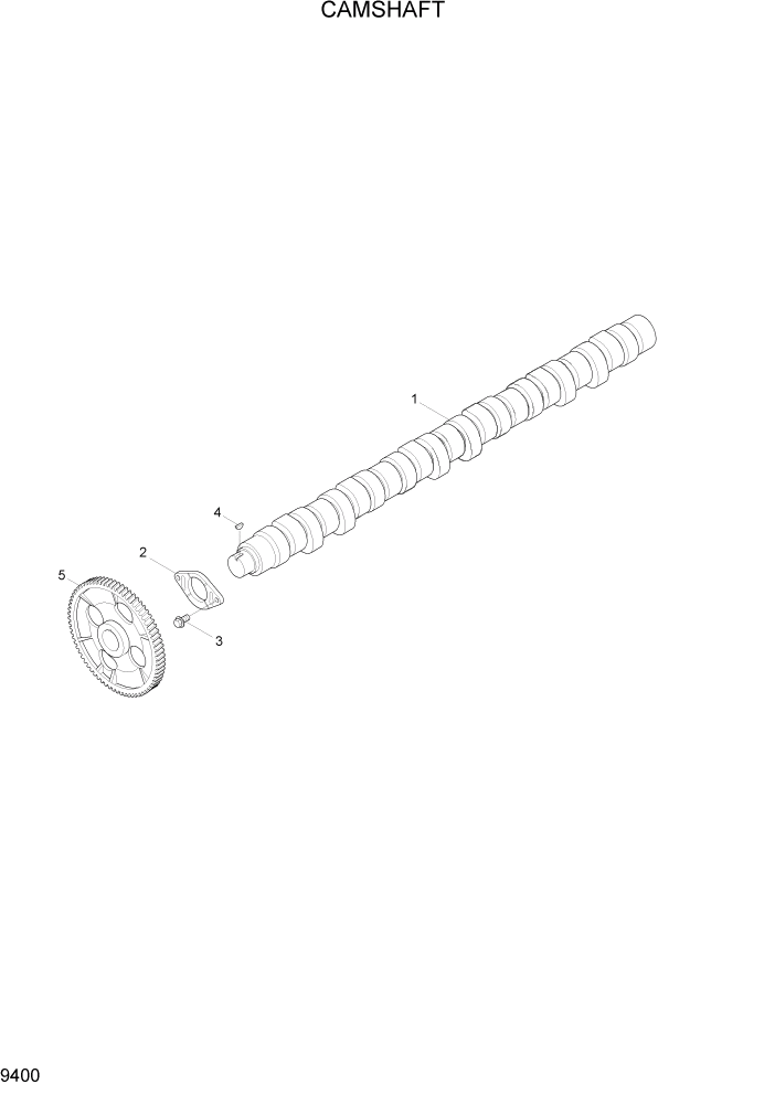 Схема запчастей Hyundai R450LC7 - PAGE 9400 CAMSHAFT ДВИГАТЕЛЬ БАЗА