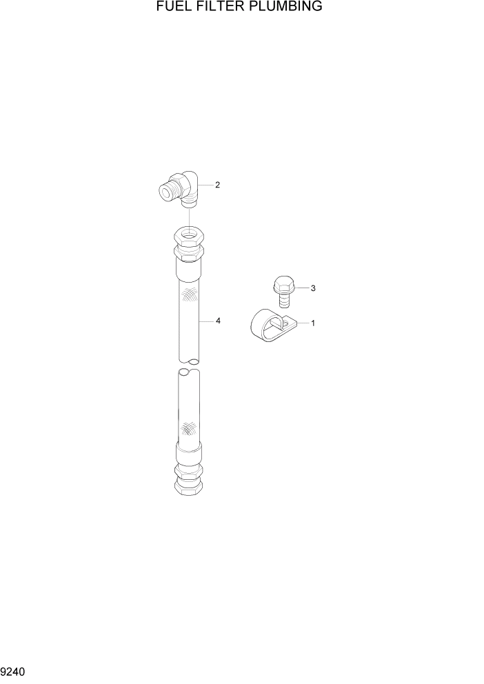 Схема запчастей Hyundai R450LC7A - PAGE 9240 FUEL FILTER PLUMBING ДВИГАТЕЛЬ БАЗА