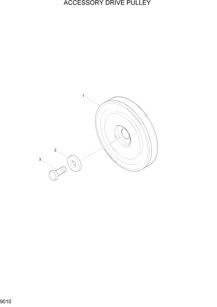 Схема запчастей Hyundai R500LC7 - PAGE 9010 ACCESSORY DRIVE PULLEY ДВИГАТЕЛЬ БАЗА