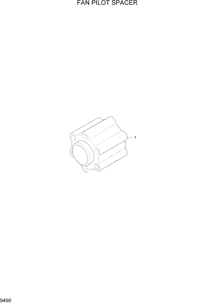Схема запчастей Hyundai R500LC7 - PAGE 9490 FAN PILOT SPACER ДВИГАТЕЛЬ БАЗА