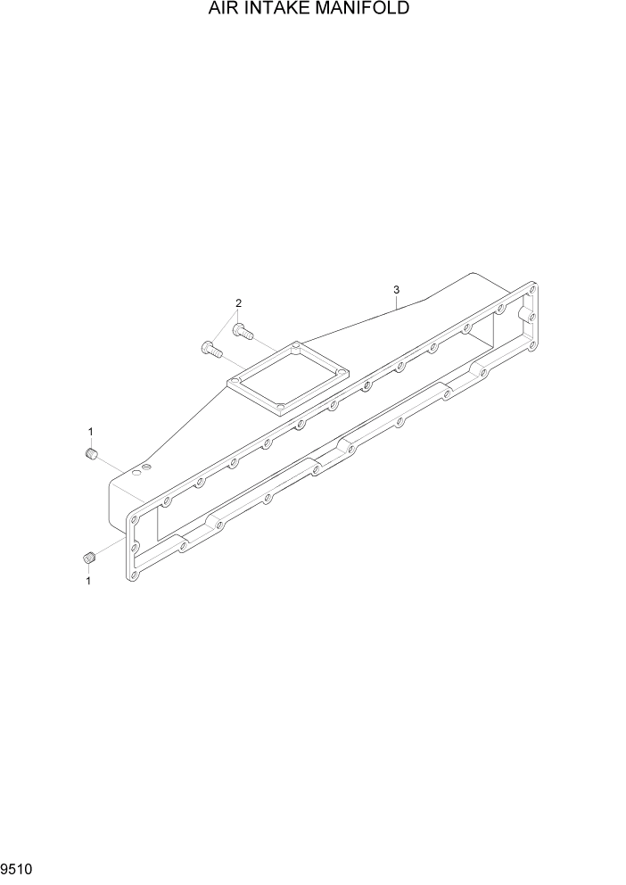 Схема запчастей Hyundai R500LC7 - PAGE 9510 AIR INTAKE MANIFOLD ДВИГАТЕЛЬ БАЗА