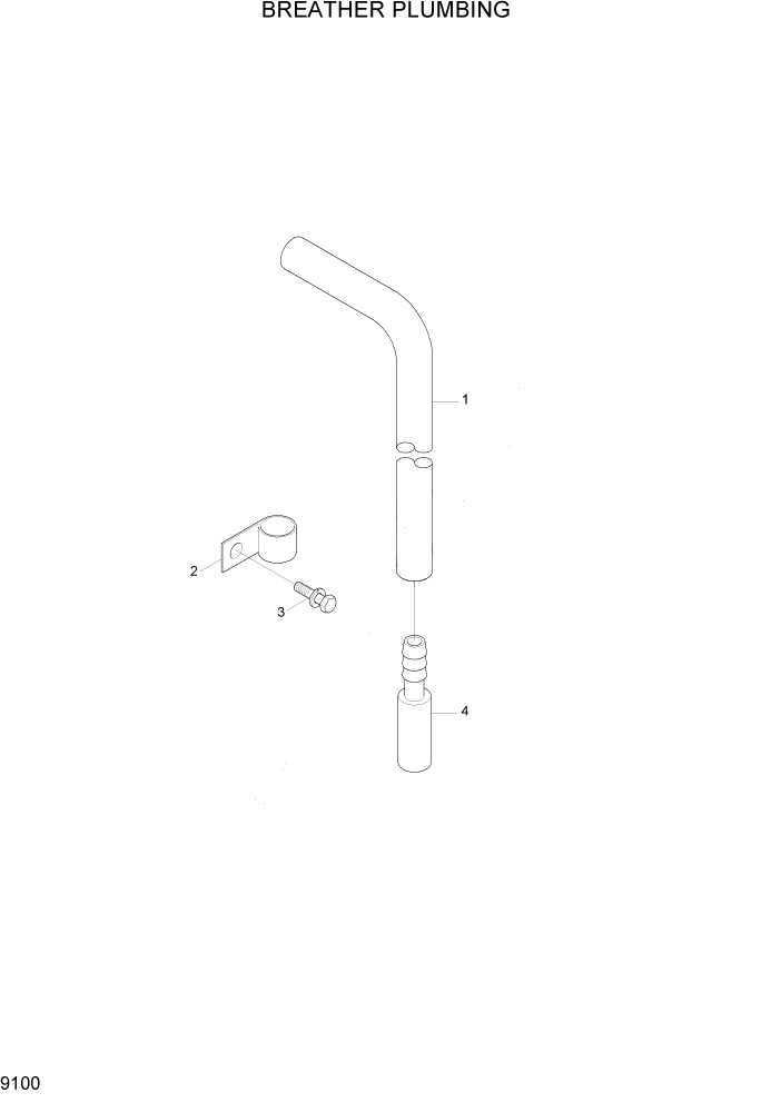 Схема запчастей Hyundai R500LC7A - PAGE 9100 BREATHER PLUMBING ДВИГАТЕЛЬ БАЗА