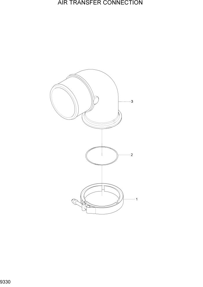 Схема запчастей Hyundai R500LC7A - PAGE 9330 AIR TRANSFER CONNECTION ДВИГАТЕЛЬ БАЗА