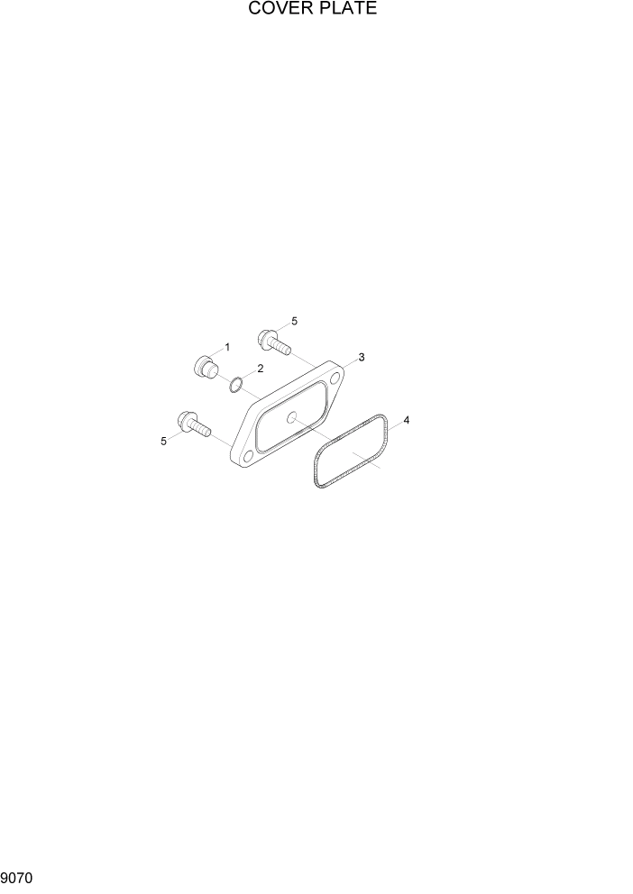 Схема запчастей Hyundai R800LC7A - PAGE 9070 COVER PLATE ДВИГАТЕЛЬ БАЗА