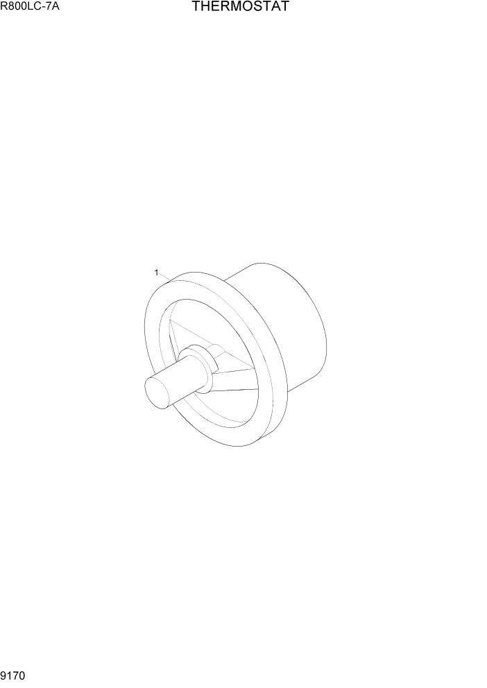 Схема запчастей Hyundai R800LC7A - PAGE 9170 THERMOSTAT ДВИГАТЕЛЬ БАЗА
