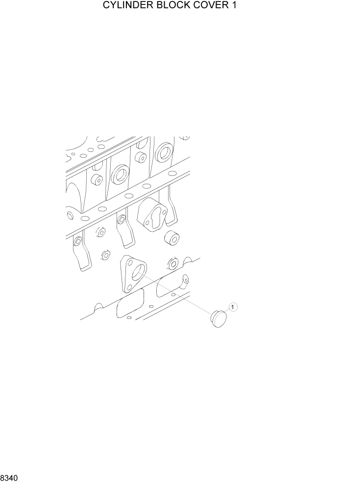 Схема запчастей Hyundai R160LC3 - PAGE 8340 CYLINDER BLOCK COVER 1 ДВИГАТЕЛЬ БАЗА