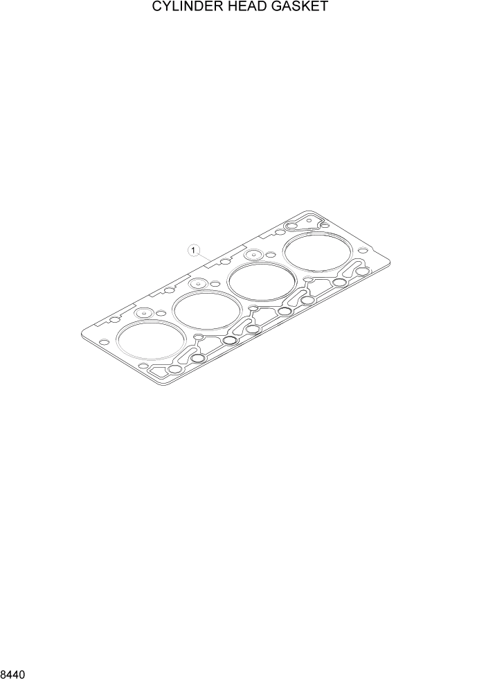 Схема запчастей Hyundai R160LC3 - PAGE 8440 CYLINDER HEAD GASKET ДВИГАТЕЛЬ БАЗА