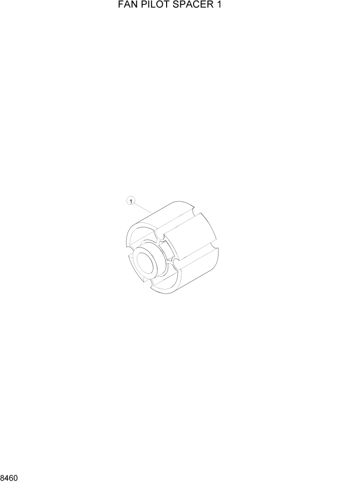 Схема запчастей Hyundai R160LC3 - PAGE 8460 FAN PILOT SPACER 1 ДВИГАТЕЛЬ БАЗА