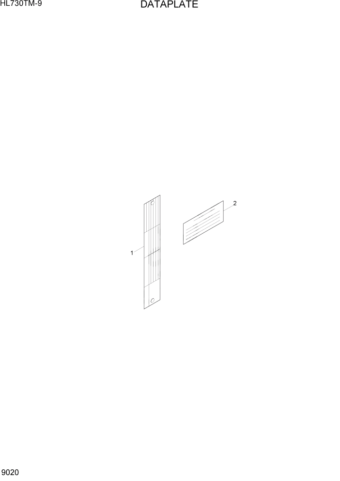 Схема запчастей Hyundai HL730TM-9 - PAGE 9020 DATAPLATE ДВИГАТЕЛЬ БАЗА