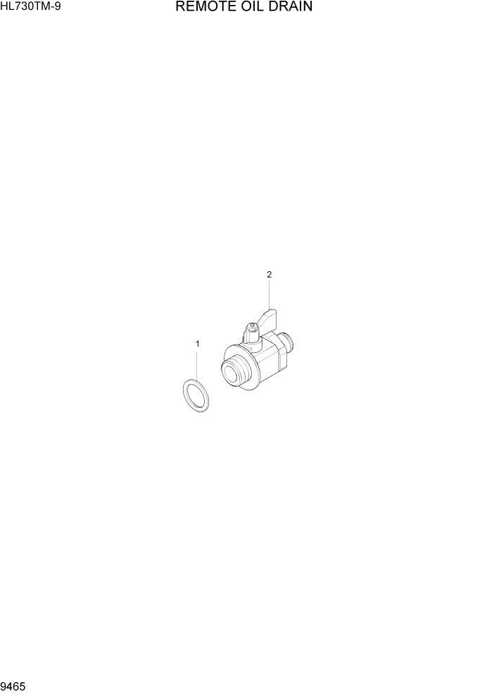 Схема запчастей Hyundai HL730TM-9 - PAGE 9465 REMOTE OIL DRAIN ДВИГАТЕЛЬ БАЗА