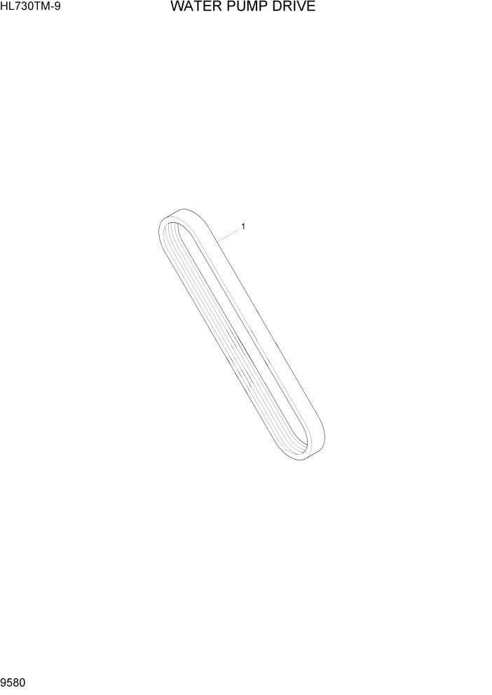 Схема запчастей Hyundai HL730TM-9 - PAGE 9580 WATER PUMP DRIVE ДВИГАТЕЛЬ БАЗА