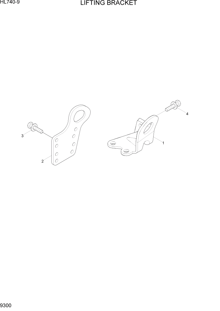 Схема запчастей Hyundai HL740-9 - PAGE 9300 LIFTING BRACKET ДВИГАТЕЛЬ БАЗА