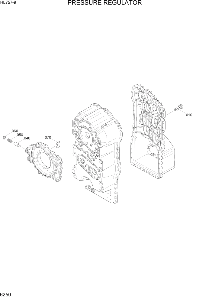 Схема запчастей Hyundai HL757-9 - PAGE 6250 PRESSURE REGULATOR СИЛОВАЯ СИСТЕМА