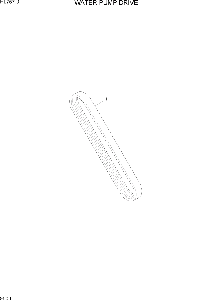 Схема запчастей Hyundai HL757-9 - PAGE 9600 WATER PUMP DRIVE ДВИГАТЕЛЬ БАЗА