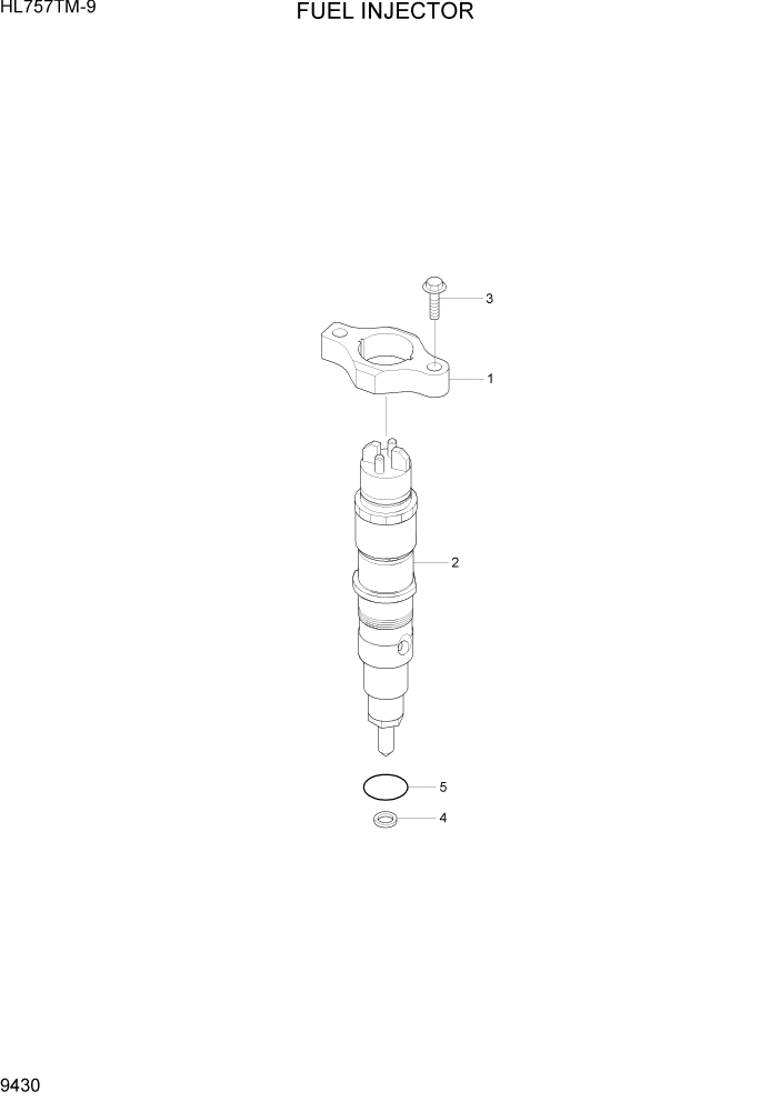 Схема запчастей Hyundai HL757TM-9 - PAGE 9430 INJECTOR ДВИГАТЕЛЬ БАЗА