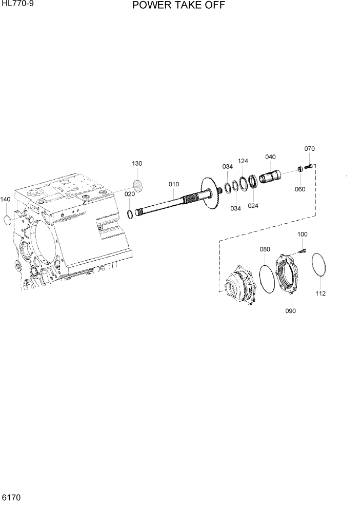 Схема запчастей Hyundai HL770-9 - PAGE 6170 POWER TAKE OFF СИЛОВАЯ СИСТЕМА