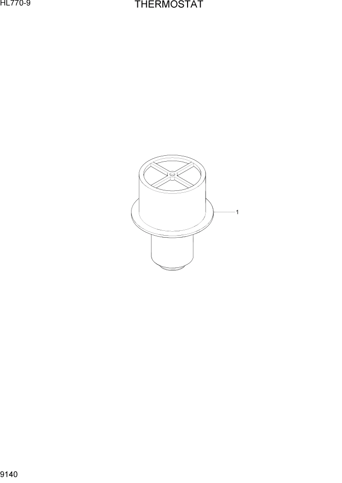 Схема запчастей Hyundai HL770-9 - PAGE 9140 THERMOSTAT ДВИГАТЕЛЬ БАЗА