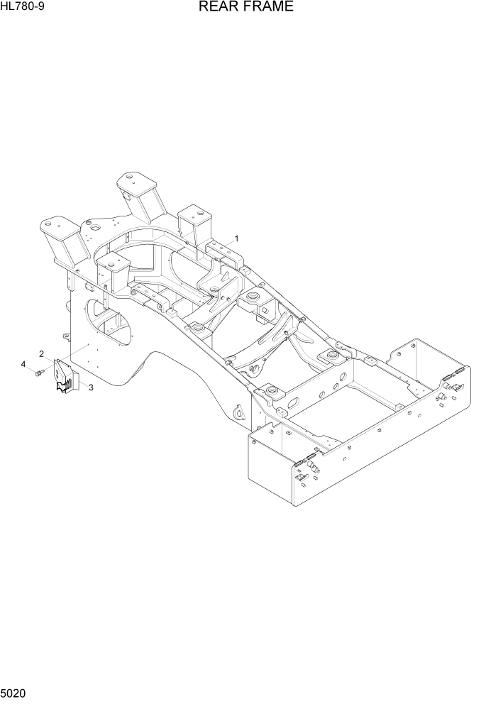 Схема запчастей Hyundai HL780-9 - PAGE 5020 REAR FRAME СТРУКТУРА