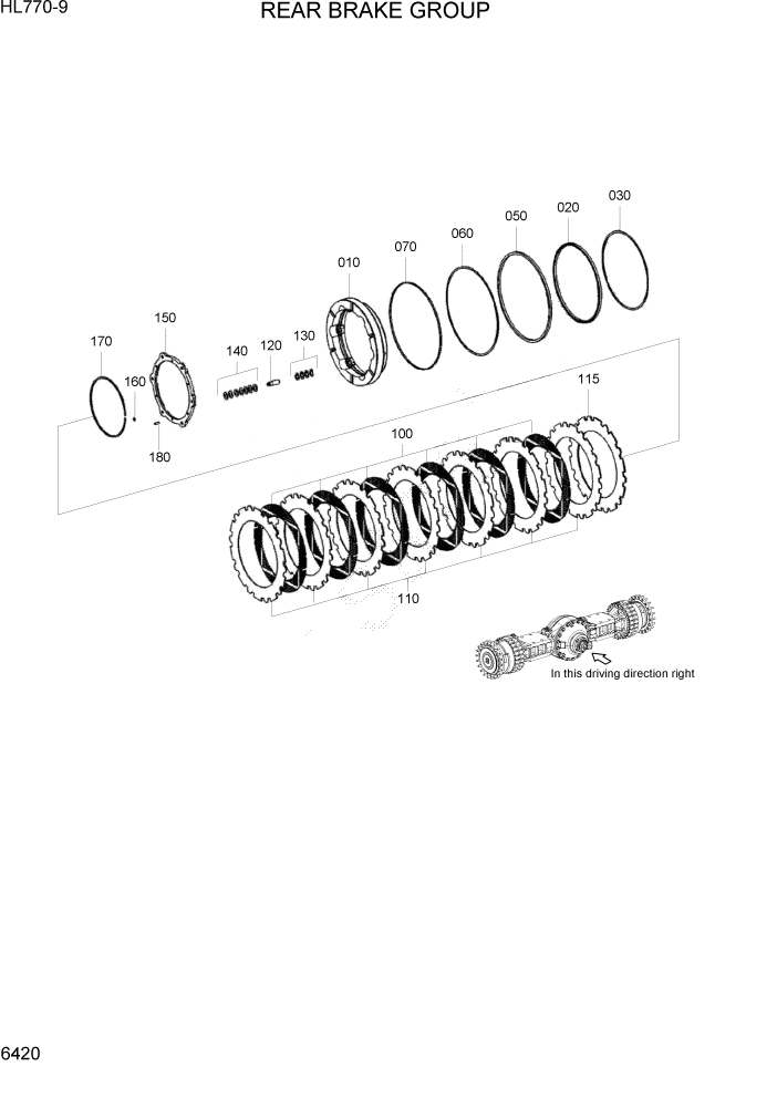 Схема запчастей Hyundai HL780-9 - PAGE 6420 OIL PIPES СИЛОВАЯ СИСТЕМА
