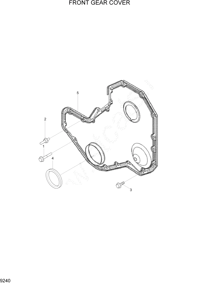 Схема запчастей Hyundai HL730-7 - PAGE 9240 FRONT GEAR COVER ДВИГАТЕЛЬ БАЗА