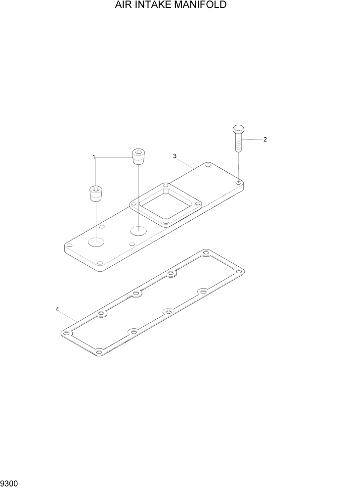 Схема запчастей Hyundai HL730-7 - PAGE 9300 AIR INTAKE MANIFOLD ДВИГАТЕЛЬ БАЗА