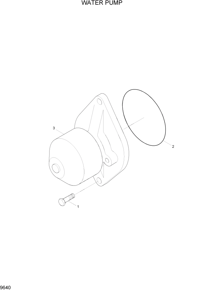 Схема запчастей Hyundai HL730-7 - PAGE 9640 WATER PUMP ДВИГАТЕЛЬ БАЗА