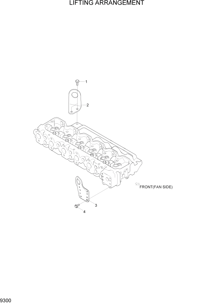 Схема запчастей Hyundai HL730-7A - PAGE 9300 LIFTING ARRANGEMENT ДВИГАТЕЛЬ БАЗА