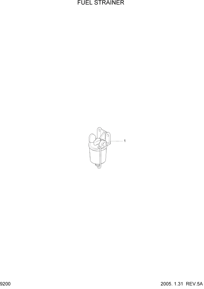 Схема запчастей Hyundai HL730TM7 - PAGE 9200 FUEL STRAINER ДВИГАТЕЛЬ БАЗА