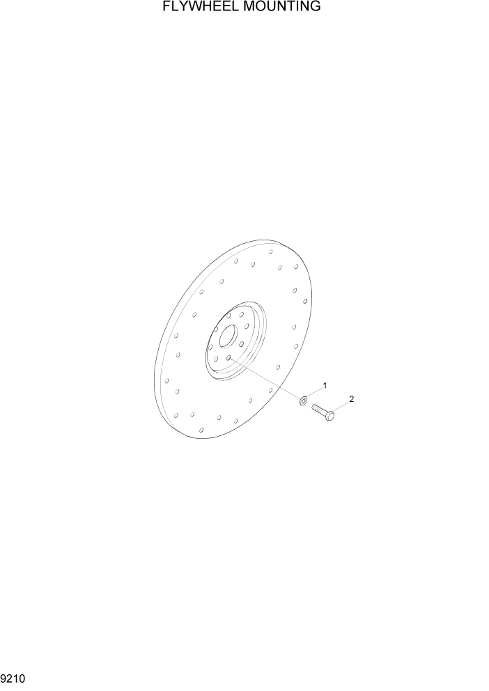 Схема запчастей Hyundai HL730TM7A - PAGE 9210 FLYWHEEL MOUNTING ДВИГАТЕЛЬ БАЗА
