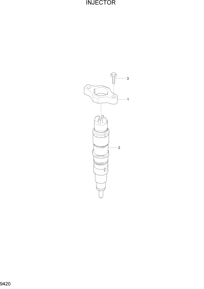 Схема запчастей Hyundai HL730TM7A - PAGE 9420 INJECTOR ДВИГАТЕЛЬ БАЗА