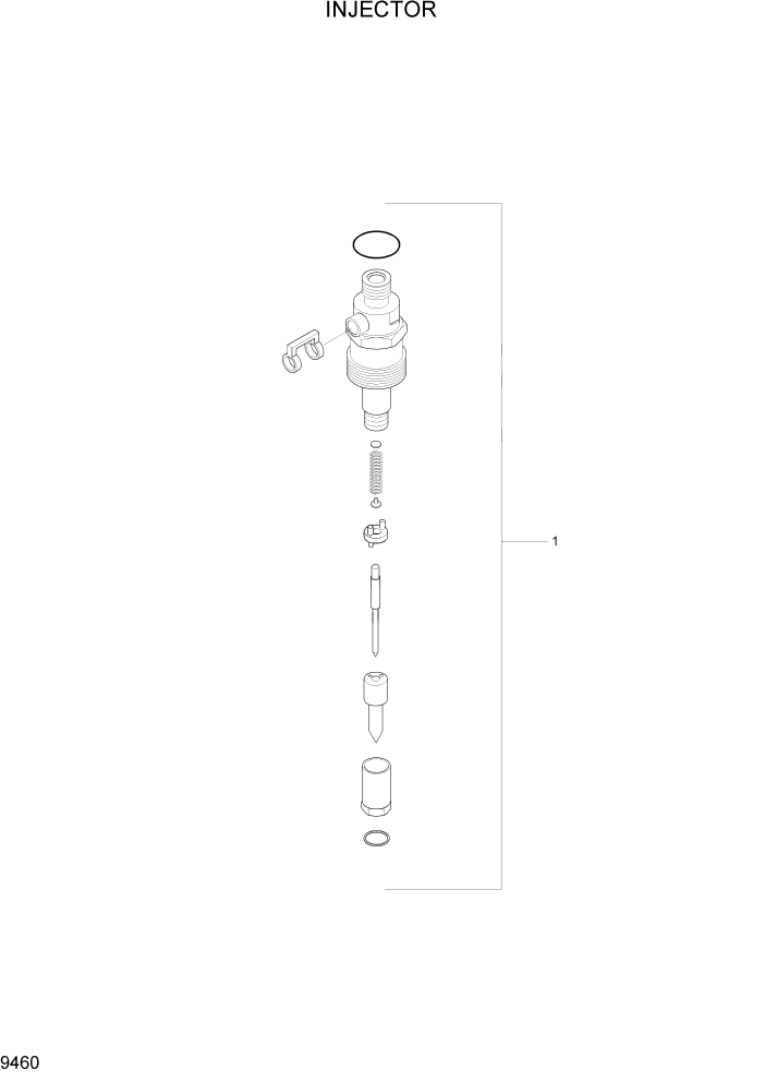 Схема запчастей Hyundai HL740-7 - PAGE 9460 INJECTOR ДВИГАТЕЛЬ БАЗА