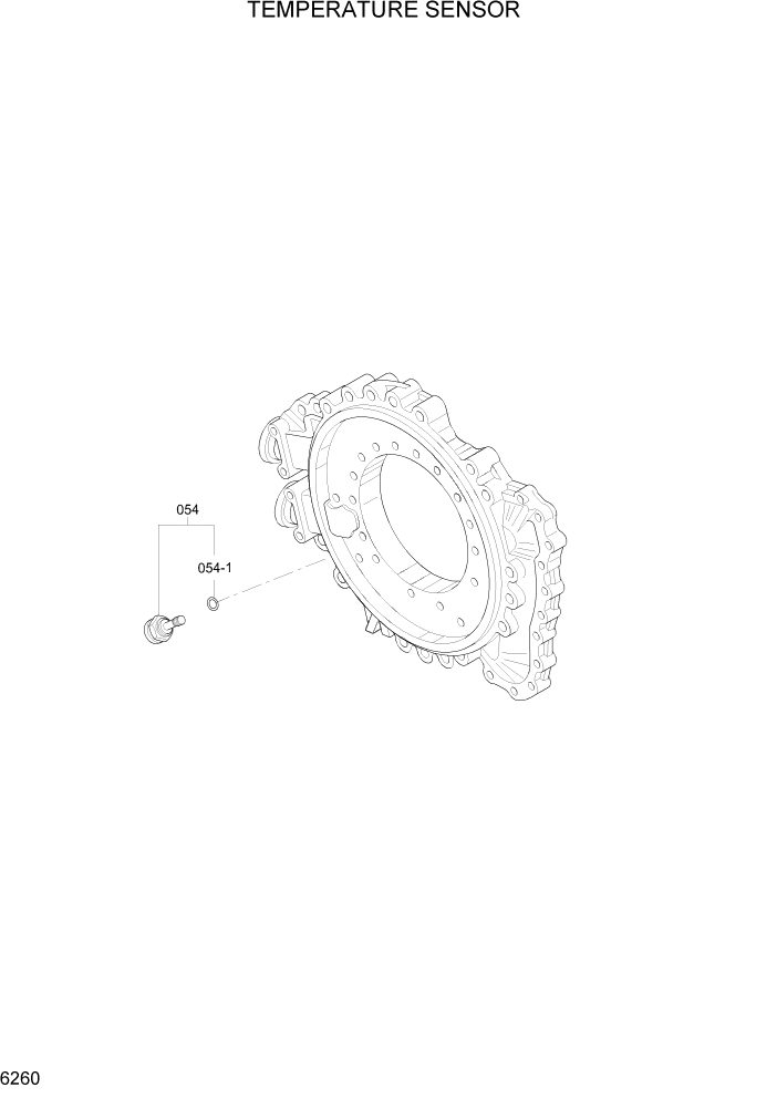Схема запчастей Hyundai HL740-7A - PAGE 6260 TEMPERATURE SENSOR СИЛОВАЯ СИСТЕМА
