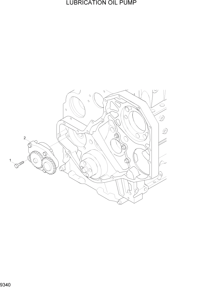 Схема запчастей Hyundai HL740-7A - PAGE 9340 LUBRICATION OIL PUMP ДВИГАТЕЛЬ БАЗА