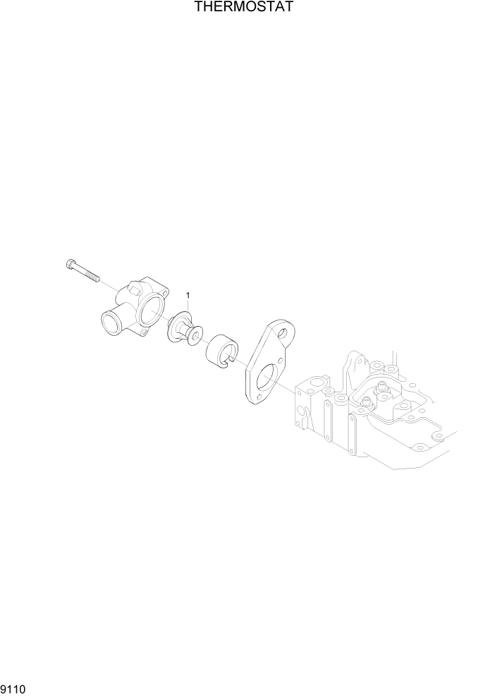 Схема запчастей Hyundai HL740TM-7 - PAGE 9110 THERMOSTAT ДВИГАТЕЛЬ БАЗА