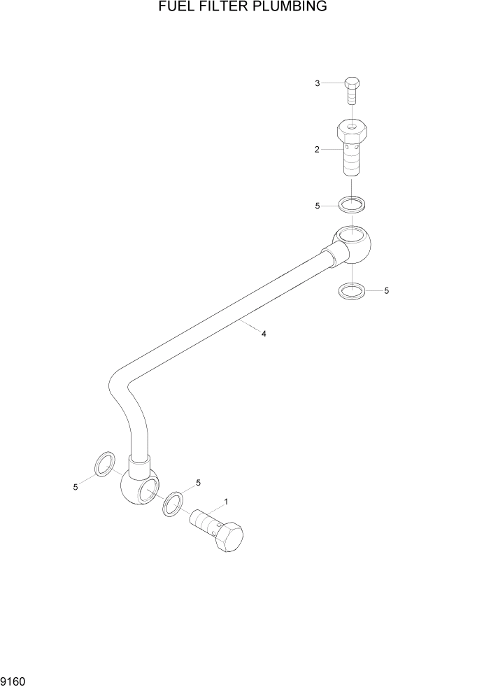 Схема запчастей Hyundai HL740TM-7 - PAGE 9160 FUEL FILTER PLUMBING ДВИГАТЕЛЬ БАЗА