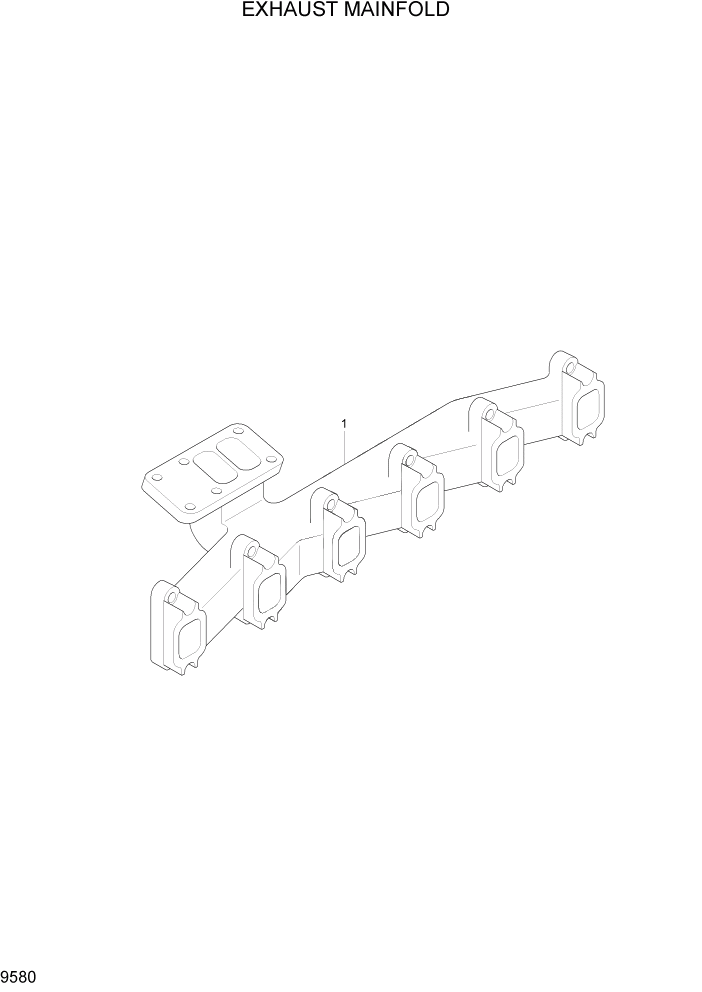 Схема запчастей Hyundai HL740TM-7 - PAGE 9580 EXHAUST MAINFOLD ДВИГАТЕЛЬ БАЗА