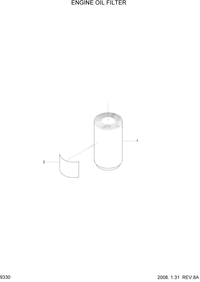 Схема запчастей Hyundai HL740TM-7A - PAGE 9330 ENGINE OIL FILTER ДВИГАТЕЛЬ БАЗА