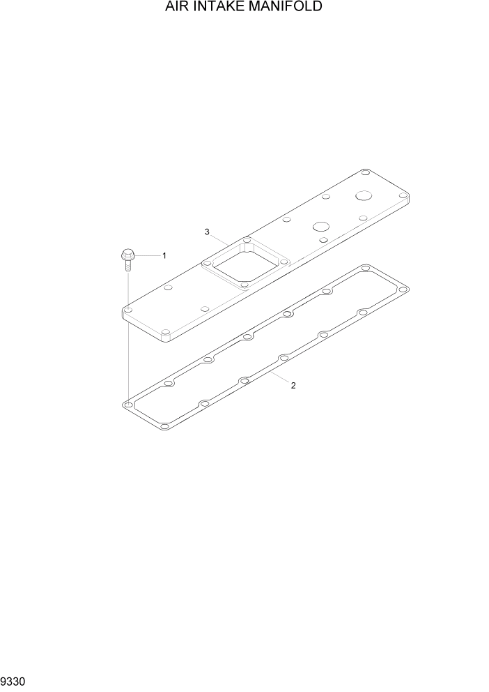 Схема запчастей Hyundai HL757-7 - PAGE 9330 AIR INTAKE MANIFOLD ДВИГАТЕЛЬ БАЗА