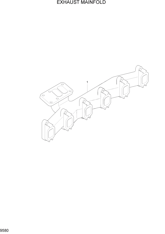 Схема запчастей Hyundai HL757-7 - PAGE 9580 EXHAUST MANIFOLD ДВИГАТЕЛЬ БАЗА