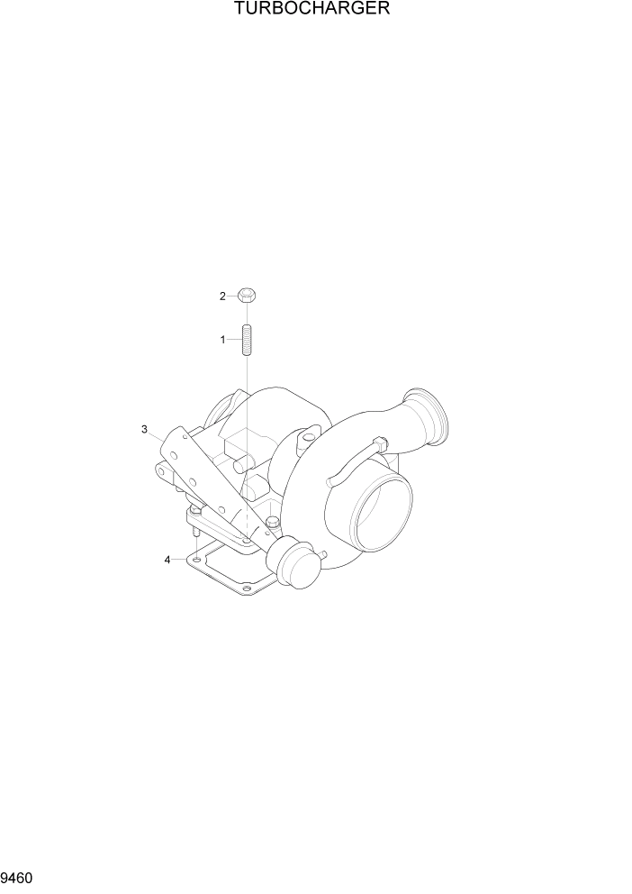 Схема запчастей Hyundai HL757-7A - PAGE 9460 TURBOCHARGER ДВИГАТЕЛЬ БАЗА