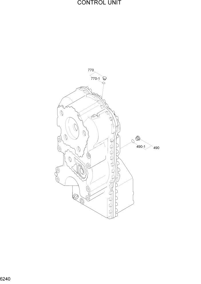 Схема запчастей Hyundai HL757TM7 - PAGE 6240 CONTROL UNIT СИЛОВАЯ СИСТЕМА