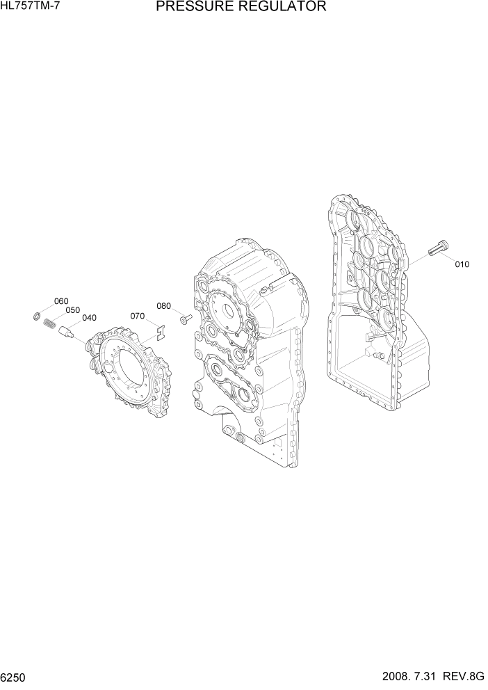 Схема запчастей Hyundai HL757TM7 - PAGE 6250 PRESSURE REGULATOR СИЛОВАЯ СИСТЕМА