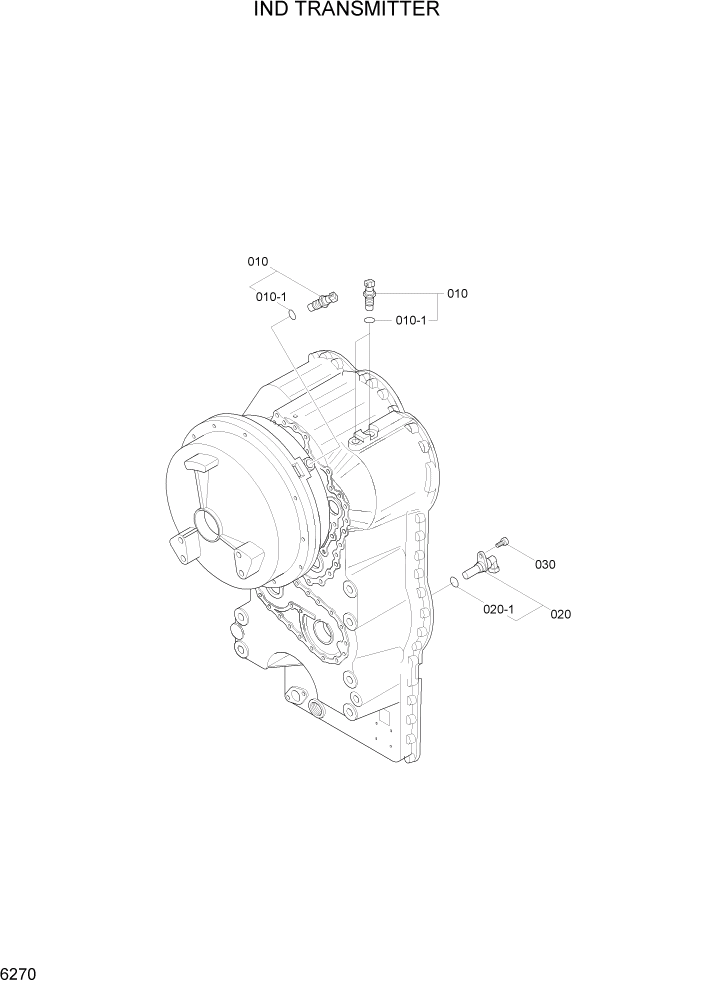 Схема запчастей Hyundai HL757TM7 - PAGE 6270 IND TRANSMITTER СИЛОВАЯ СИСТЕМА