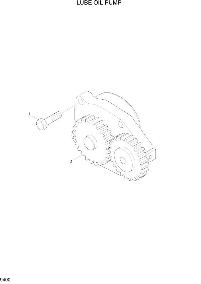 Схема запчастей Hyundai HL757TM7 - PAGE 9400 LUBE OIL PUMP ДВИГАТЕЛЬ БАЗА