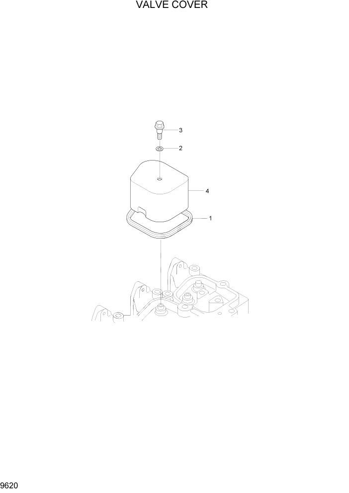 Схема запчастей Hyundai HL757TM7 - PAGE 9620 VALVE COVER ДВИГАТЕЛЬ БАЗА