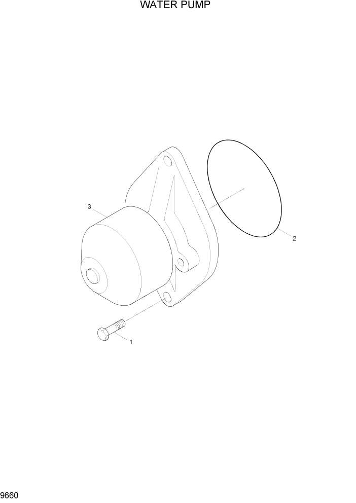 Схема запчастей Hyundai HL757TM7 - PAGE 9660 WATER PUMP ДВИГАТЕЛЬ БАЗА
