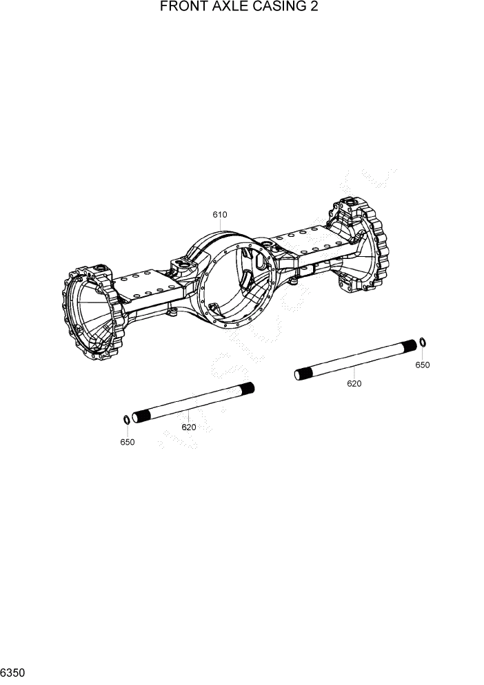 Схема запчастей Hyundai HL757TM7A - PAGE 6350 FRONT AXLE CASING 2 СИЛОВАЯ СИСТЕМА