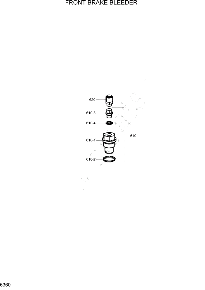 Схема запчастей Hyundai HL757TM7A - PAGE 6360 FRONT BRAKE BLEEDER СИЛОВАЯ СИСТЕМА