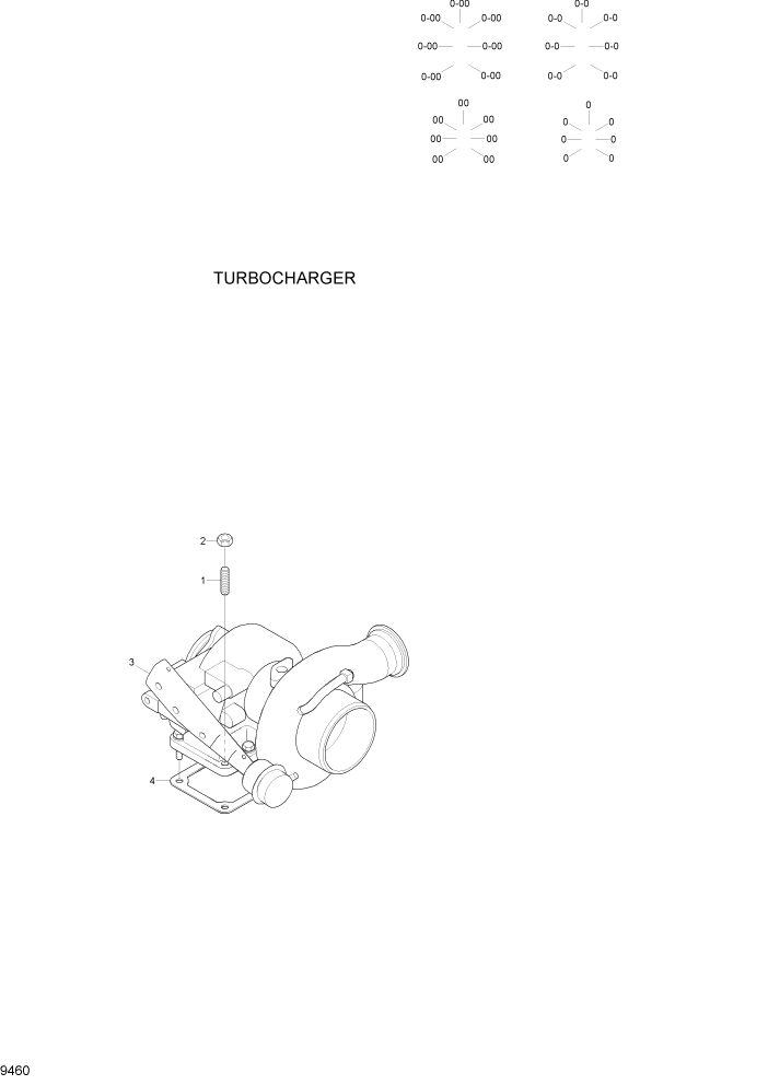 Схема запчастей Hyundai HL757TM7A - PAGE 9460 TURBOCHARGER ДВИГАТЕЛЬ БАЗА